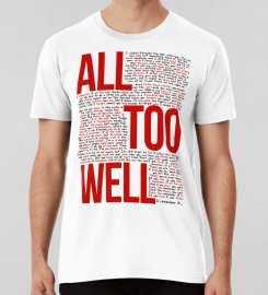 All Too Well All Lyrics In White T-shirt